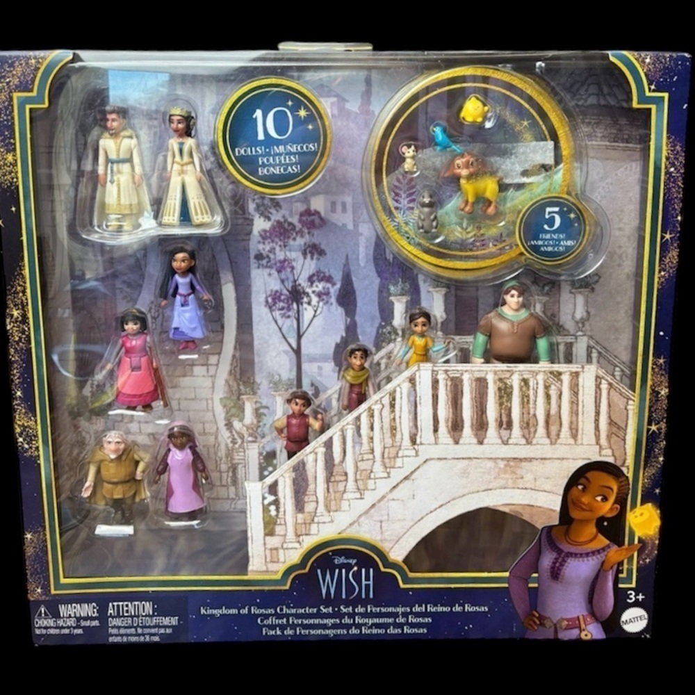 Disney Wish Kingdom of Rosas Character Set 10 Dolls 5 Friends Mattel NEW - Picture 5 of 7